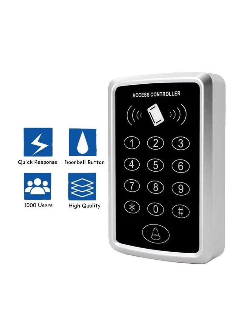 Generic - card. EM Reader RFID Access Control Keypad 125KHz 1000 Users Door Access Control System Door Lock Opener Keypad System - Image 1