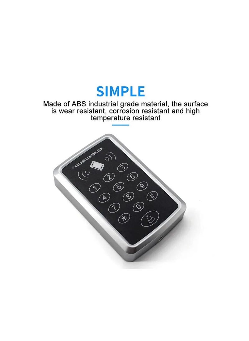 Generic - card. EM Reader RFID Access Control Keypad 125KHz 1000 Users Door Access Control System Door Lock Opener Keypad System - Image 1