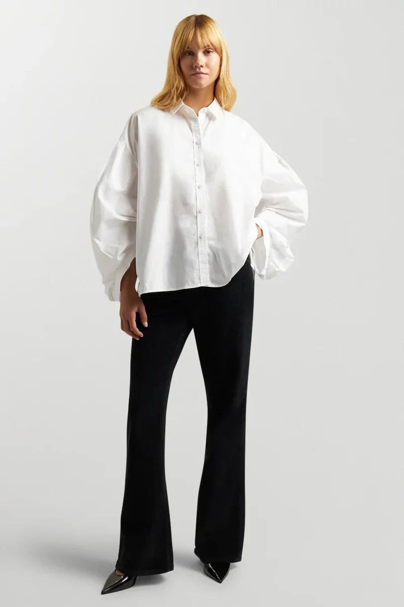 Ag Jeans Voluminous Cotton Poplin Blouse