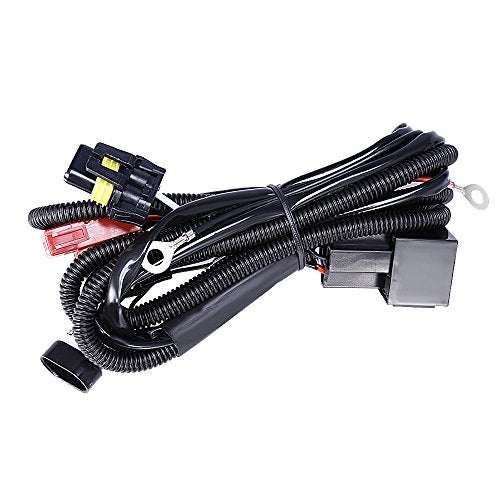 Anxingo Universal Relay Wiring Harness Conversion Kit Replacement for H1 H3 H4 H7 H8 H9 H10 H11 H13 9004 9005 9006 9007 9140 9145 5202 880 884 - Image 1