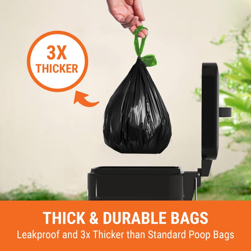Pupzle Dog Pooper Scooper with Bag Attachment, 40" Long Handle Pooper Scooper for Large Dogs, Dog Poop Scoop for Yard, Large Capacity Swivel Bin and Rake, Lavender Scented Bags (Black) - Image 4