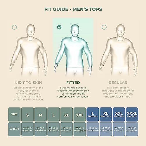 MERIWOOL Mens Base Layer - 100% Merino Wool Midweight Long Sleeve Thermal Shirt Black - Image 4