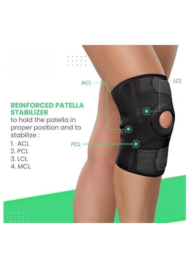 Fitness Knee Cap Support with Dual Bilateral Aluminium Hinges - Adjustable Hinged Knee Brace with 3 Belt Straps for Enhanced Stability & Comfort - Image 3