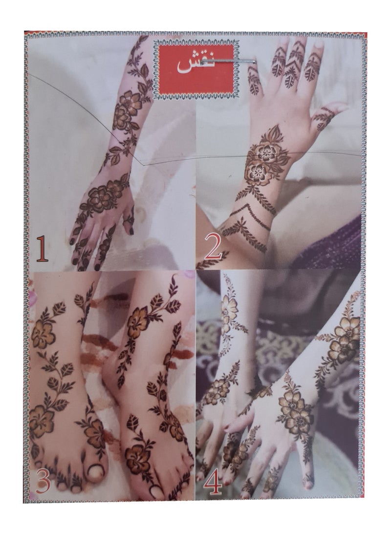 Generic Henna Designs Large Size Mould Stickers for Hand and Feet  - Image 2