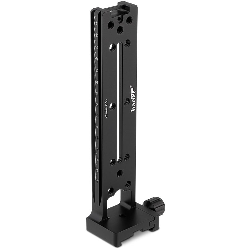 Haoge LVR-200CP 200mm Dual Dovetails Nodal Slide Vertical Rail with 90 Degree Quick Release Clamp Compatible with Arca-Swiss SUNWAYFOTO - Image 1