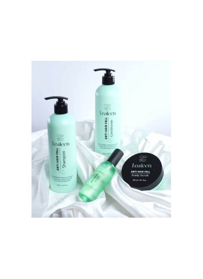 LEALEEN Lealeen Anti-Hair Fall Bundle | Shampoo 500ml-Conditioner 500ml-Hair Serum 100ml-Scalp Scrub 300ml  - Image 4