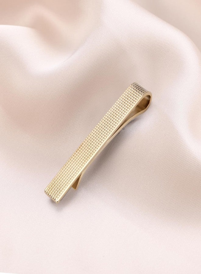 Wynameleri Tie Pin Tie Clip For Men and Boys Matte Frosted Finish Golden in Gift Box - Image 3
