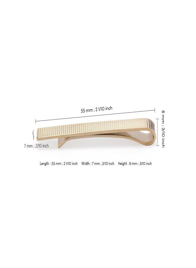 Wynameleri Tie Pin Tie Clip For Men and Boys Matte Frosted Finish Golden in Gift Box - Image 2