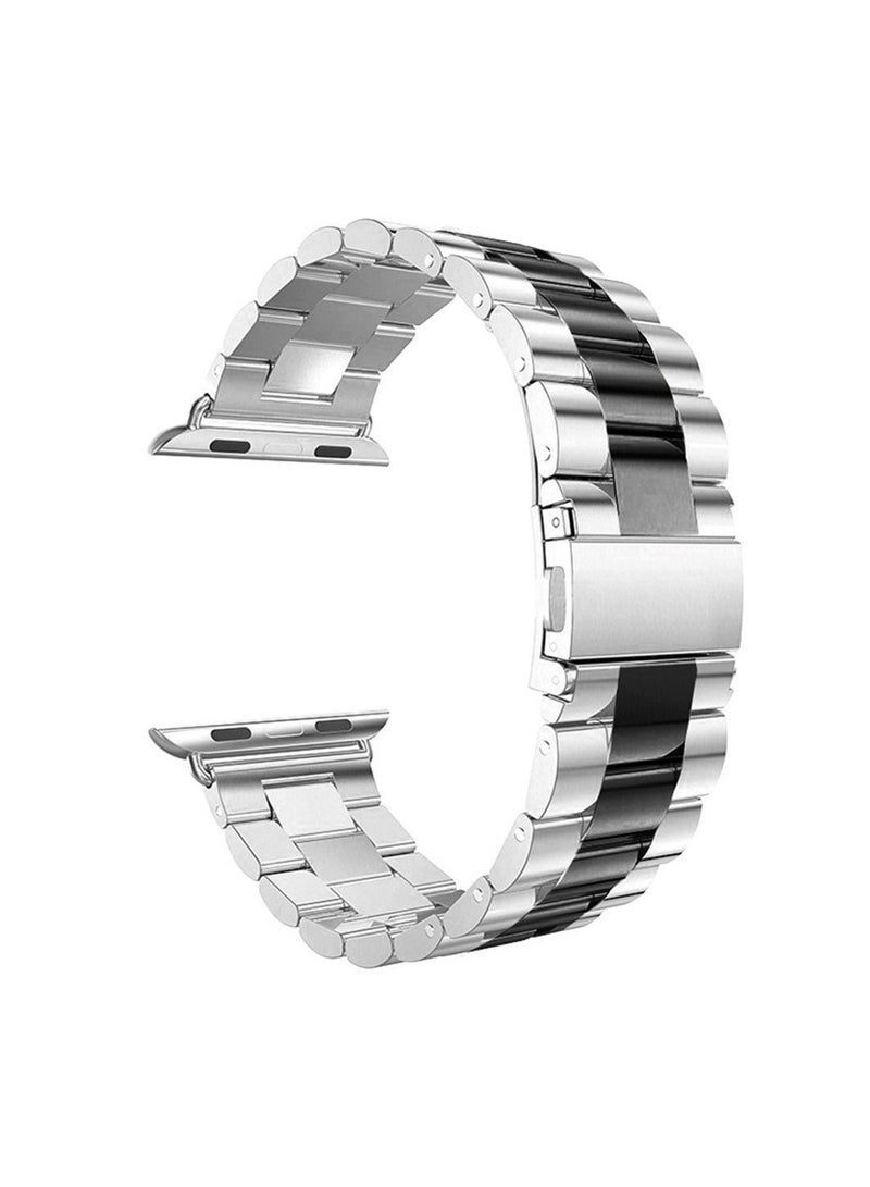 Metal Bands Compatible with Apple Watch Band 45mm, Stainless Steel Magnetic Absorption Strap, Wristband for iWatch Band for Apple Watch Series 7/ - Image 2