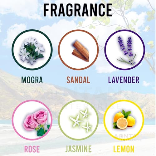 AONTAN ENTERPRISE Air Freshener flower Rose, Lavender, Jasmine, Lemon, Mogra,Sandal Fragrances Bathroom Air Freshener Block and Toilet Pantry, Wardrobe, wash Basin Pack Of 6 Each 60 Gram - Image 3