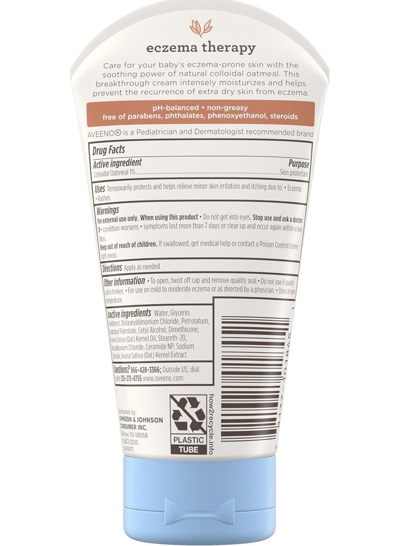 Aveeno Baby Eczema Therapy Moisturizing Cream, 5 Ounce (141g) - Image 5
