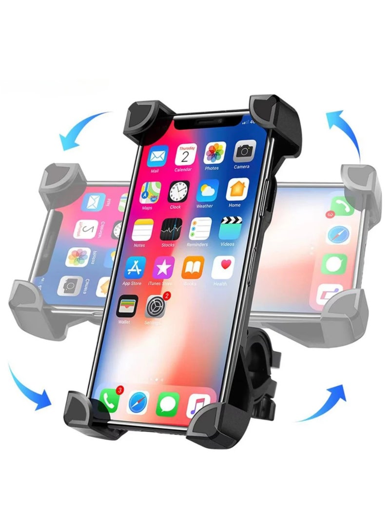 Earldom Motorcycle Bike Phone Mount - One Hand Operation, Strong Grip,360 Degree Rotation, Universal Fit, Shock Resistant(Keeps Your Mobile Phone From Getting Hurt Internally), CE Certified - Top Choice for Riders Black - Image 3
