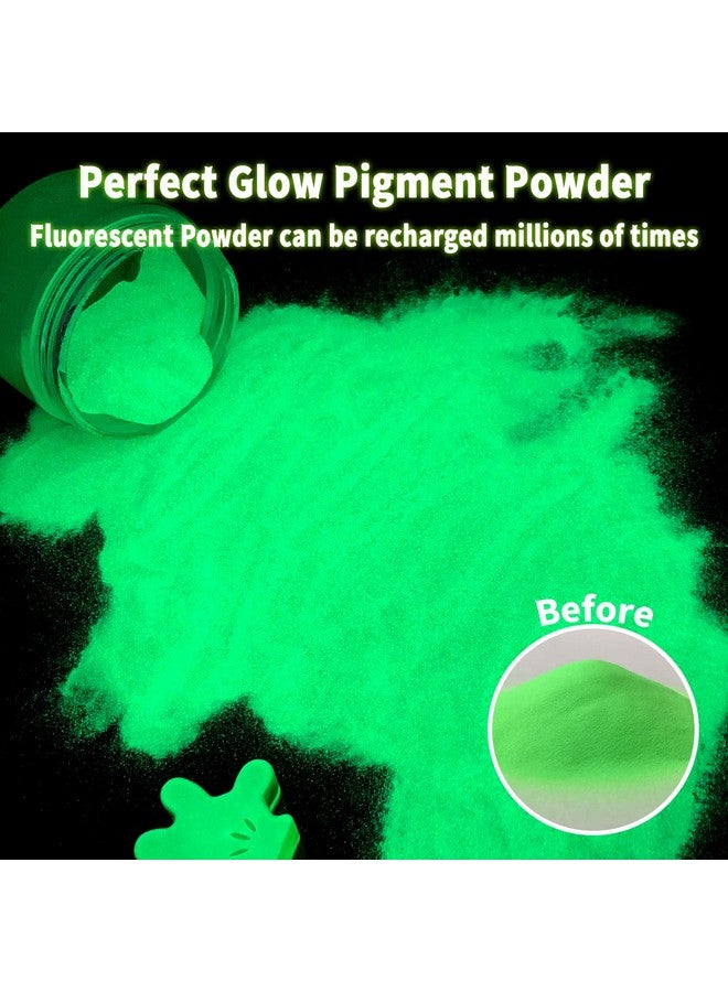 Ceya Fluorescent Aqua Glow Powder, 5.3oz/150g Glow in The Dark Pigment Powder, Luminous Powder Resin Color Pigment, Fluorescent Pigment Dye for Epoxy Resin Slime Paint Nail Art Party DIY Crafts - Image 2