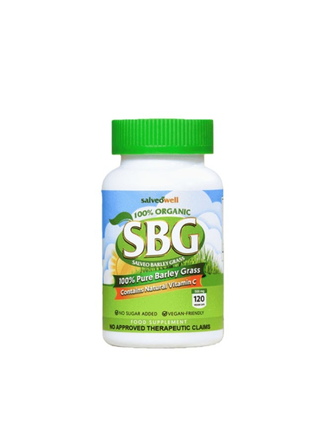 Salveowell 100% Organic Barley Grass Powder Supplement，Rich In Nutrients, Vitamins And Antioxidants 120 Capsules - Image 2