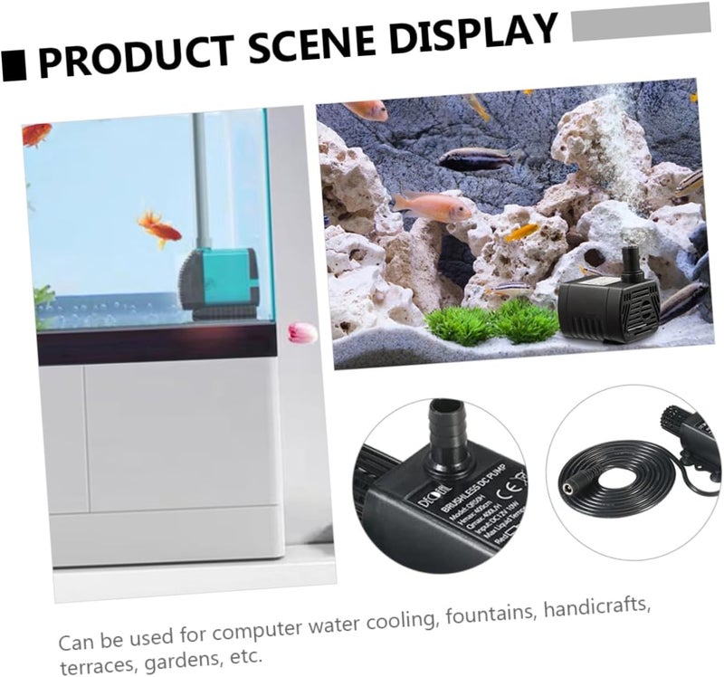 Submersible Water Pumps Mini Fountain Pump Fish Tank Water Cooling Aquarium Small Garden - Image 2