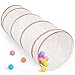 Moncoland Kids Play Tunnel Tent for Toddlers Pop Up Crawl Tunnel Toy for Baby or Pet with Neutral Color Collapsible Gift for Boy and Girl Play Tunnel Indoor and Outdoor Game Beige Tunnel - Image 2