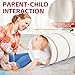 Moncoland Kids Play Tunnel Tent for Toddlers Pop Up Crawl Tunnel Toy for Baby or Pet with Neutral Color Collapsible Gift for Boy and Girl Play Tunnel Indoor and Outdoor Game Beige Tunnel - Image 4