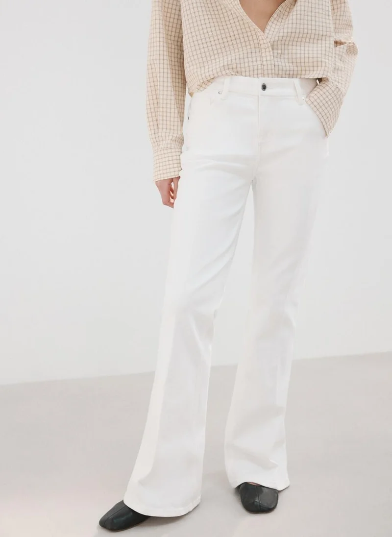 مانجو Violet flared high-rise jeans