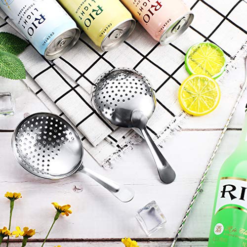 Boao 2 Pieces Julep Strainers Stainless Steel Bar Strainer Cocktail Spoon for Home or Commercial Bar Use - Image 4