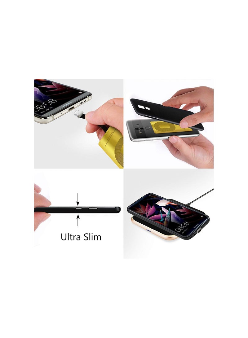 SOLARAE 2 PCS Type C QI Wireless Chraging Receiver, fit for Google Pixel 2 XL/-LG V20-HTC 10–Google Nexus 6P-Huawei Mate 9/10/11, Ultra-Slim, 5w, 1000mAh, Compatible All Wireless Chrager, Fast Chraging - Image 2