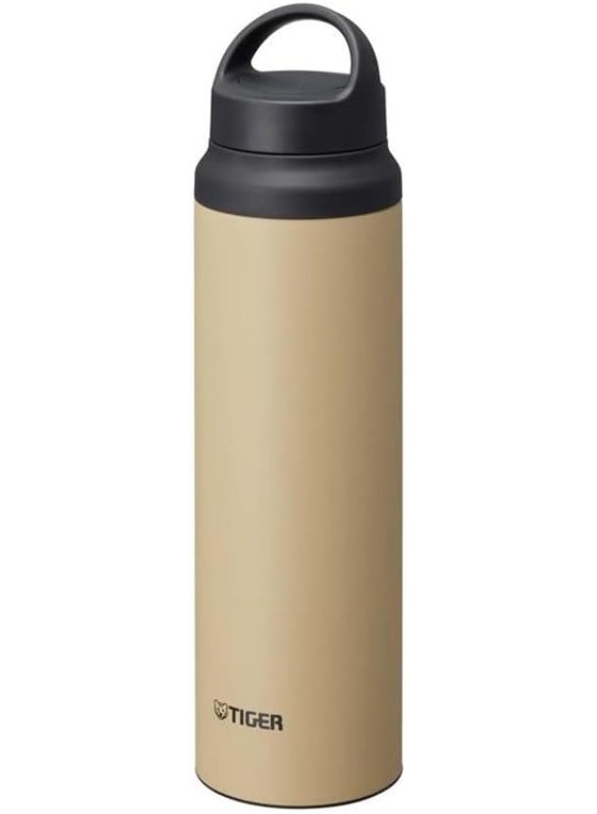 Tiger Stainless Steel Vacuum Insulated Bottle with Handle - Beige - Image 1