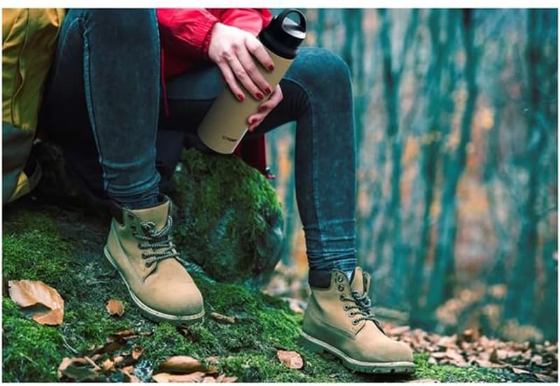 Tiger Stainless Steel Vacuum Insulated Bottle with Handle - Beige - Image 2