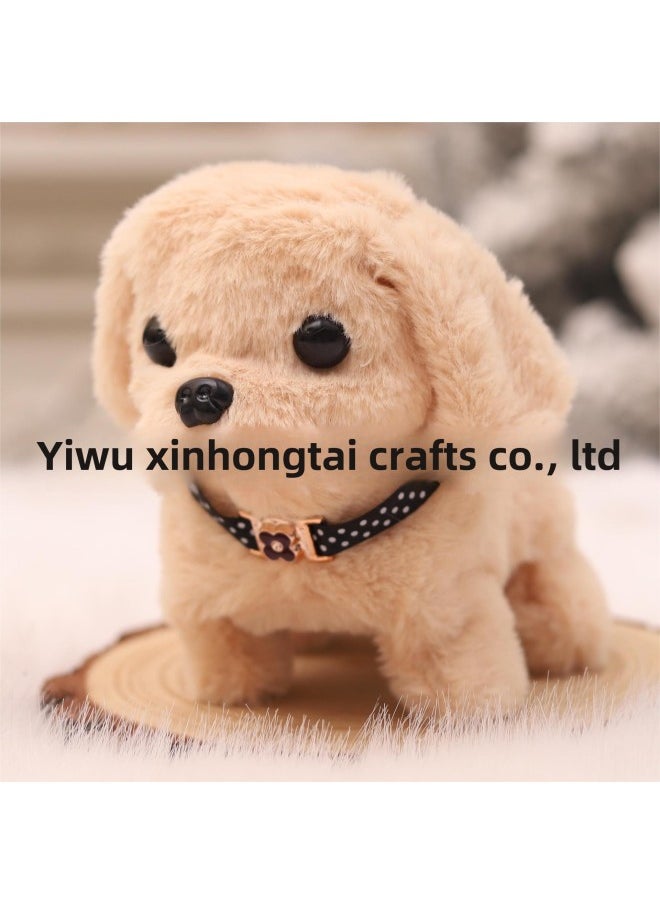 Tiktok Electric Dog Simulation Plush Teddy Electric Puppy Will Walk And Call Tail-shaking Stall Electronic Pet Wholesale-Specifications:Cheap Version Of Little Golden Retriever  - Image 1