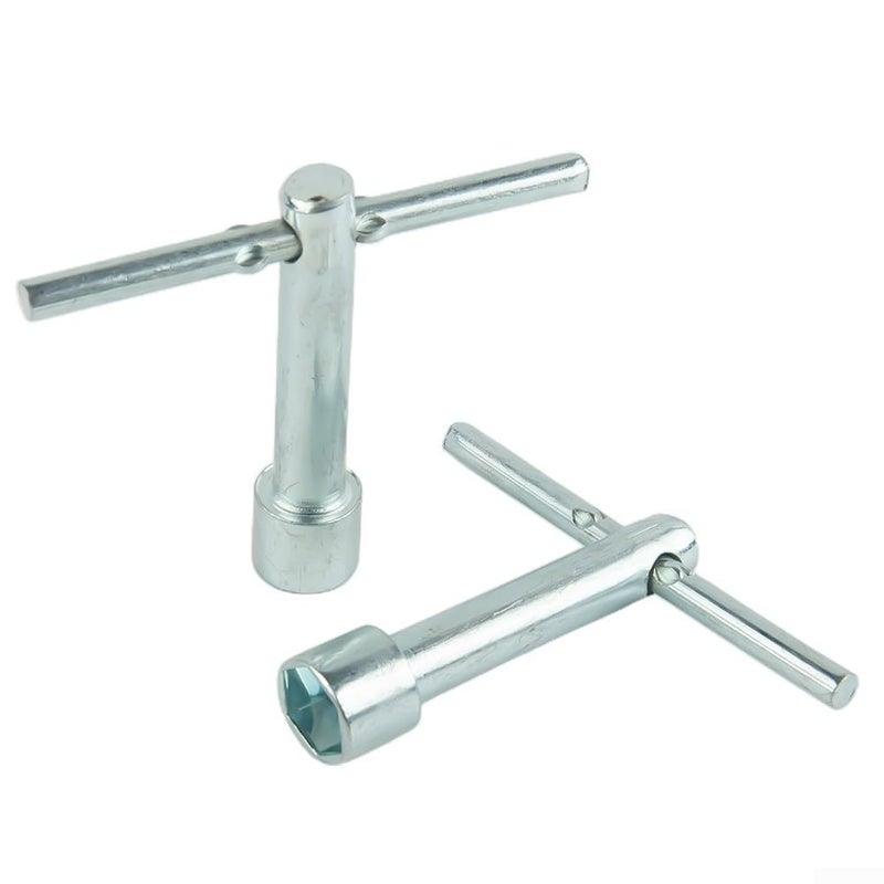 10mm Hex Socket Wrench T Handle Set 2 Piece Deep Nut Driver with Knurled Grip - Image 2