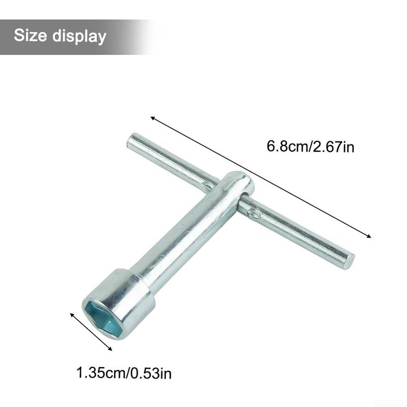 10mm Hex Socket Wrench T Handle Set 2 Piece Deep Nut Driver with Knurled Grip - Image 5
