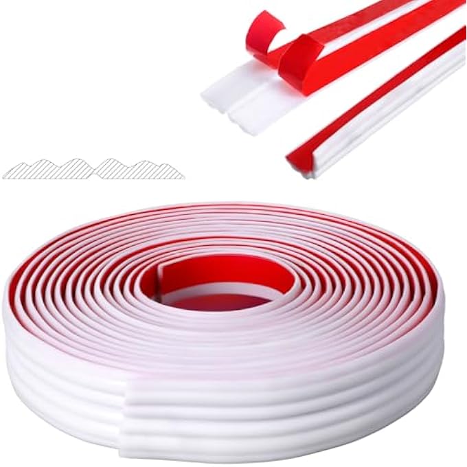 20FTX1.6IN FLEXIBLE WALL CORNER PROTECTOR TRIM,PEEL AND STICK TRIM MOLDING, SELF-ADHESIVE CHAIR RAIL PANEL MOLDING FOR WALL EDGE, CEILING, DOOR FRAMES, COUNTERTOP - Image 2