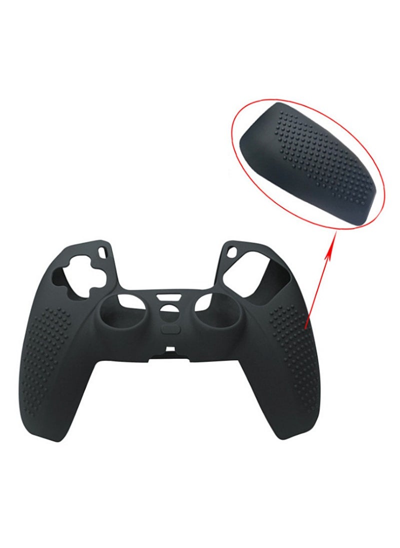 Samu Protective Case for PS5 Wireless Controller Game Accessories, Soft Silicone Rubber Cover, Anti-Slip Sweatproof Skin(Black)  - Image 1