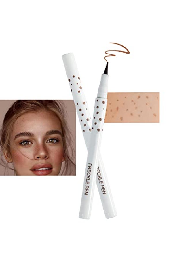 Rosarden Freckle Pen Freckle Makeup Pen for Face Waterproof Long Lasting Quick Dry Faux Freckles Soft Artificial Freckles Makeup Face Decoration Create Natural Sunkissed Skin Chestnut - Image 1