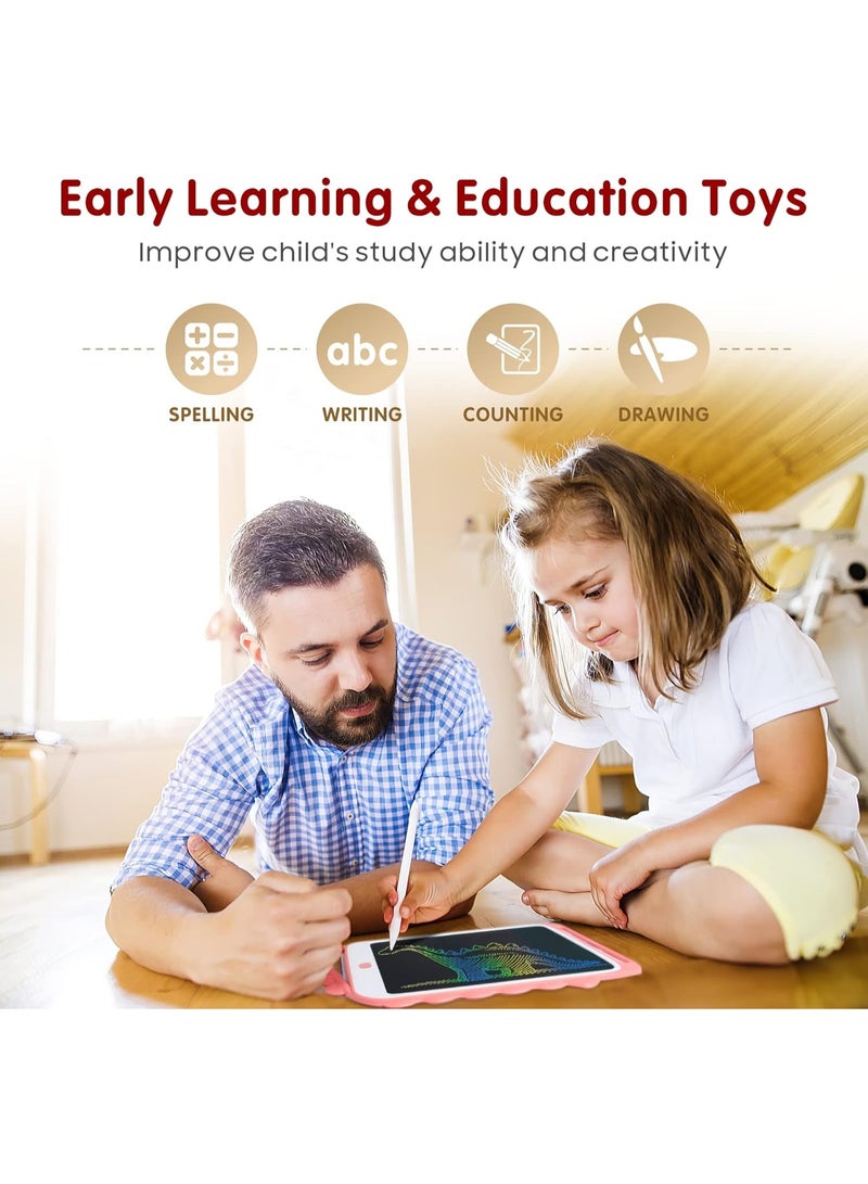 Baytion LCD Writing Tablet Kids Toys, Colorful Drawing Pad for Kids 10 Inch, Reusable Doodle Board with Erase Button, Educational Gift for Toddlers Kids,...Pink - Image 4