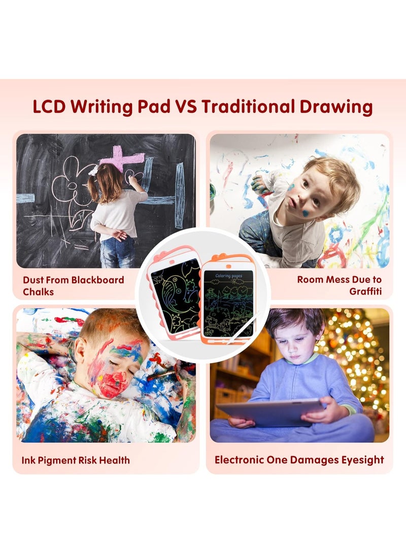 Baytion LCD Writing Tablet Kids Toys, Colorful Drawing Pad for Kids 10 Inch, Reusable Doodle Board with Erase Button, Educational Gift for Toddlers Kids,...Pink - Image 3