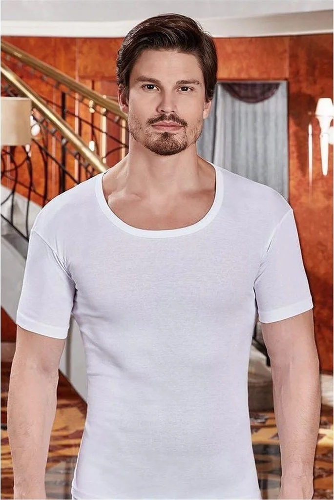 بيراك 1002 Open Collar Men's Undershirt 3 Pieces