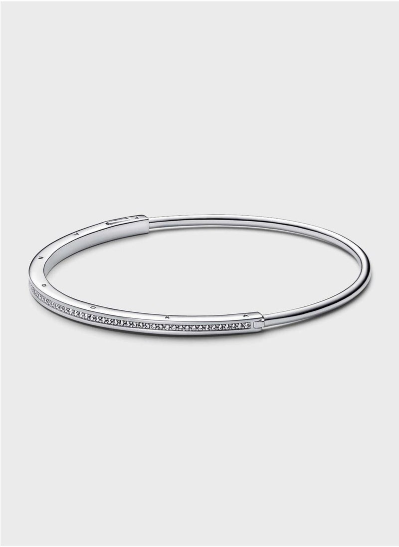PANDORA Pandora Signature I-D Pavé Bangle  - Image 1