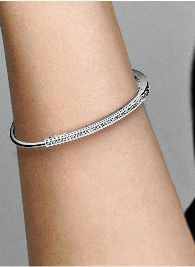 PANDORA Pandora Signature I-D Pavé Bangle  - Image 4