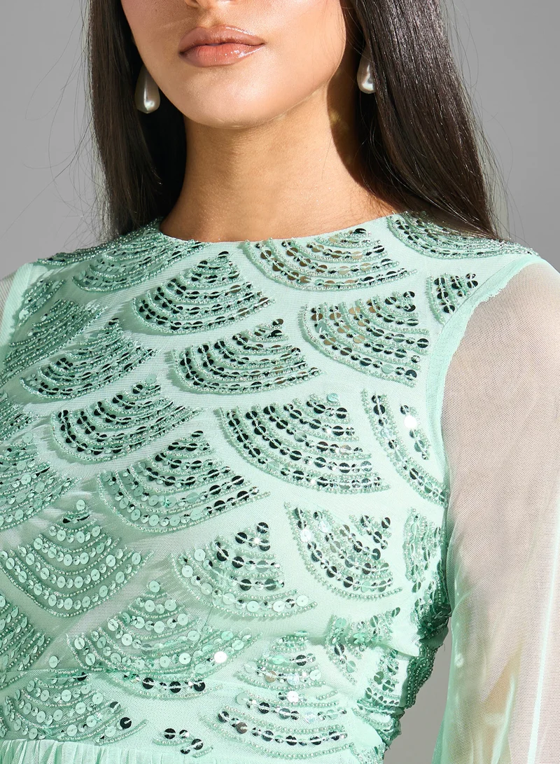 Namshi x Embellished Bodice Dress