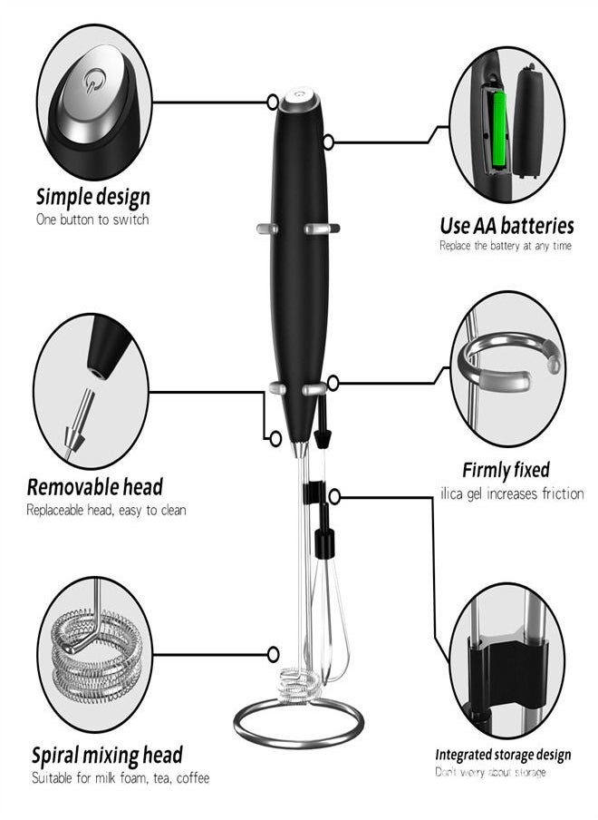 Multifunctional Egg Cream Whisk Milk Coffee Frother Handheld Cordless Egg Beater