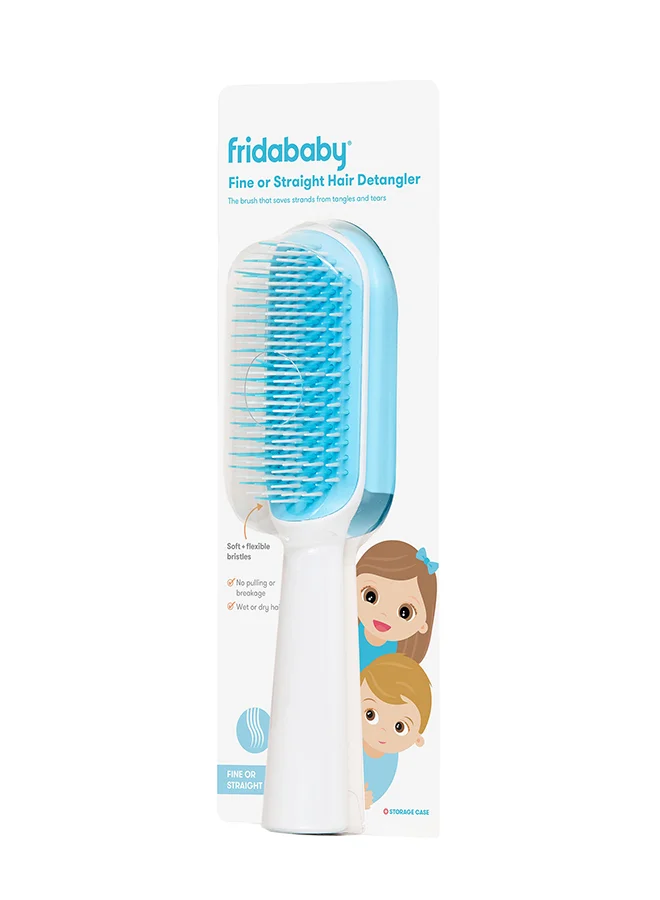 fridababy Toddler Fine Straight Hair Detangler - Blue And White
