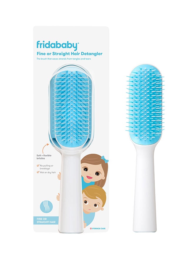 فريدا بيبي مشط لفك تشابك شعر الأطفال الناعم والمستقيم - أزرق وأبيض - Image 1