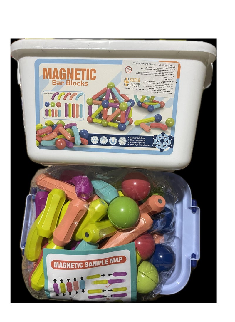 Generic Mumz Planet 42pcs Magnetic Sticks Balls Rods Set, Montessori Toys for Kids, Building Blocks, Sticks and Stacking Educational Toys for Toddlers Boys Girls, Valuable Gift for Kids  - Image 1