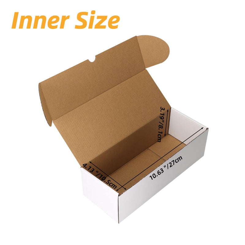 Serwrsw Bulk 300 Capacity Card Toploaders Storage Box, in Total 25 Pack Brown White Cardboard Shipping Boxes for 7500 Count 35pt 3x4 inch Toploaders or Toploaded Cards - Image 2