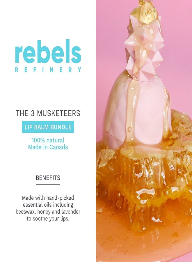 Rebels Refinery 3-Piece Lip Balm Bundle - The 3 Musketeers - Image 2
