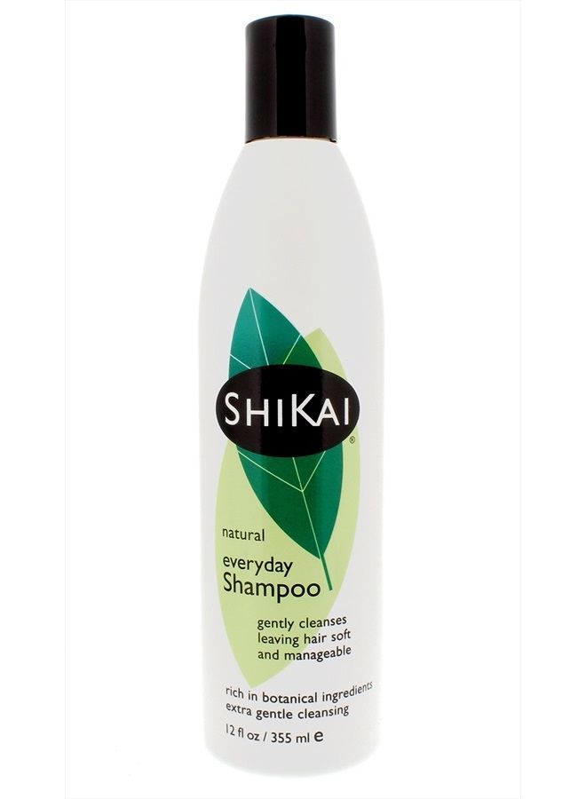 Shikai - Natural Everyday Cleansing Shampoo, Plant-Based, Non-Soap, Non-Detergent, Gently Cleanses Leaving Hair Soft and Manageable (Unscented, 12 Ounces) - Image 1