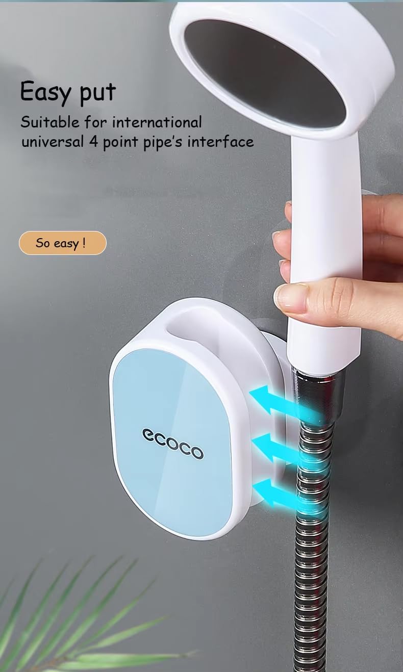 TGOPIT حامل دش يدوي للحمام / لاصق قوي قابل للتعديل لحامل الدش اليدوي / حامل رأس الدش بدون حفر لتثبيت الحائط للحمام والمرحاض (1 قطعة) - Image 5