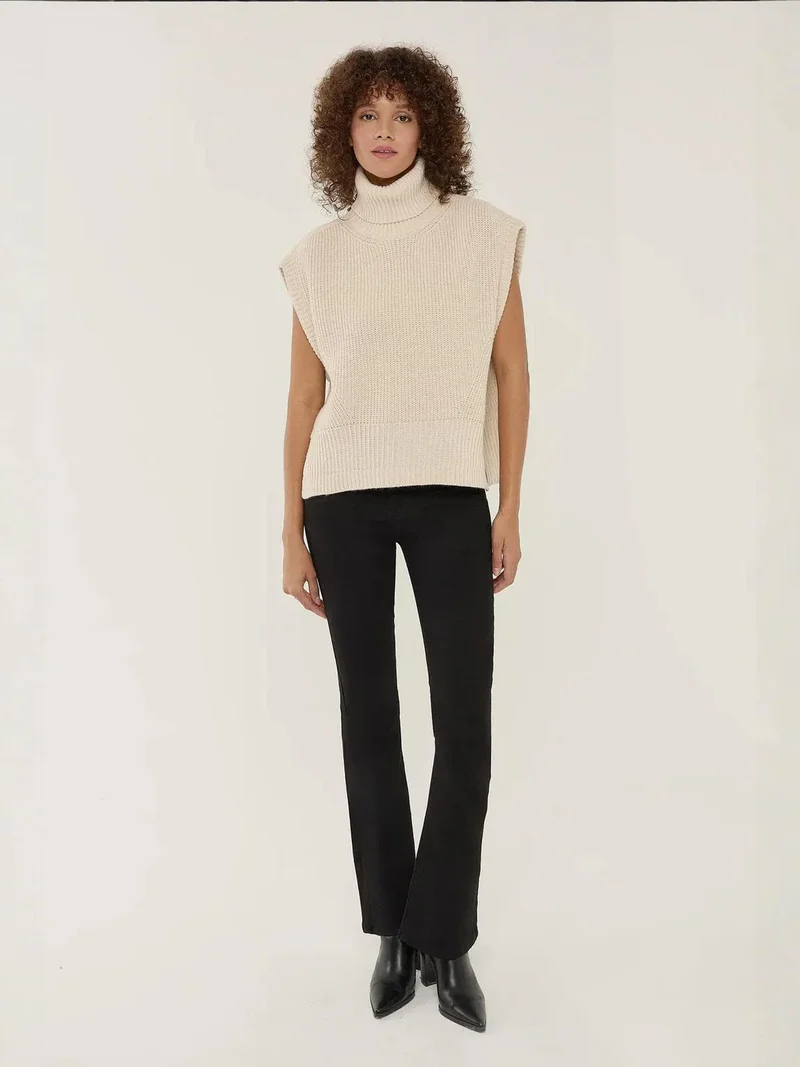HICCUP Relaxed Fit Turtleneck Sweater Vest