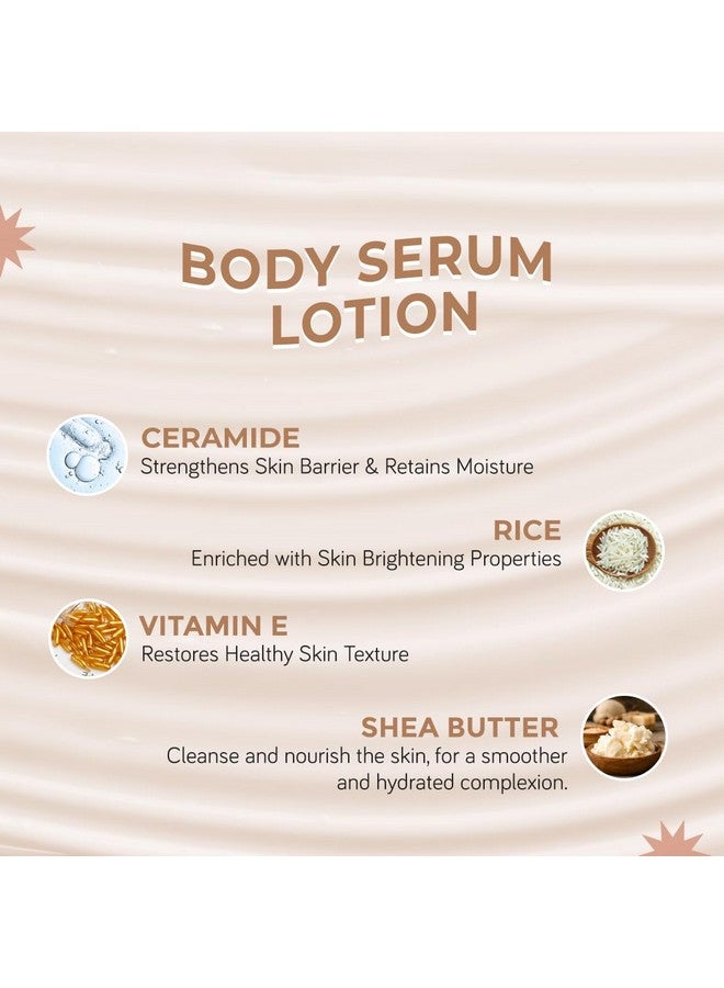  مودي لوشن تفتيح الجسم بالسيراميد والأرز من ديرماسوث، مرطب وإصلاح مرطب مع فيتامين E، ترطيب لمدة 48 ساعة يناسب جميع أنواع البشرة للرجال والنساء، 200 مل - Image 3