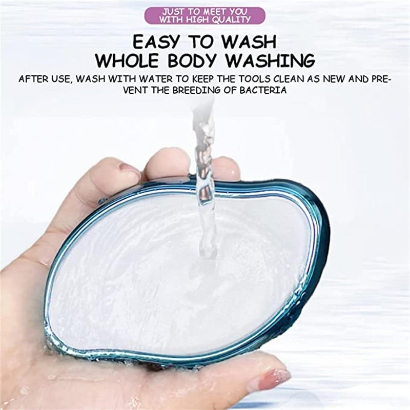 woobles Crystal Hair Eraser - Painless Exfoliation Magic Hair Removal Tool, Fast & Easy Crystal Hair Remover for Men & Women Arms Legs Back, Soft Smooth Silky Skin, for Any Part of the Body (Dark Blue) - Image 3