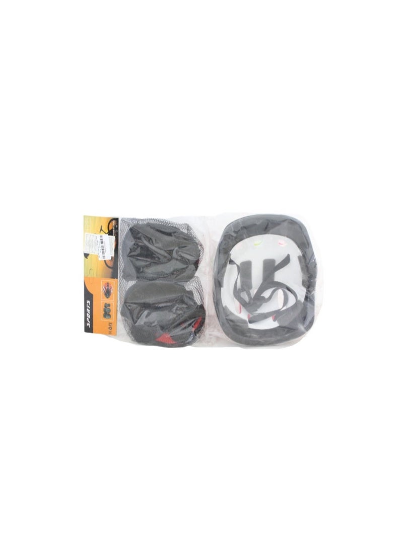Prime Kids Bike Helmet Safety Set – Red with Fire Print - Image 2